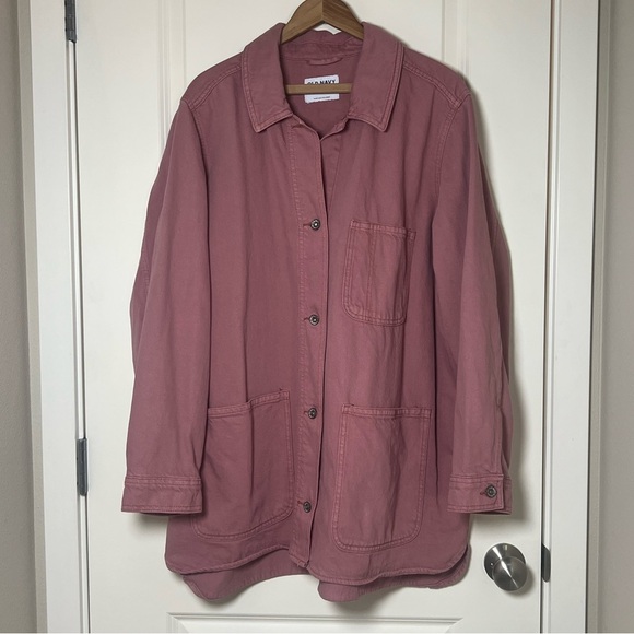 Old Navy Workwear Barn Chore Shacket Dusty Pink 2X - Picture 6 of 6
